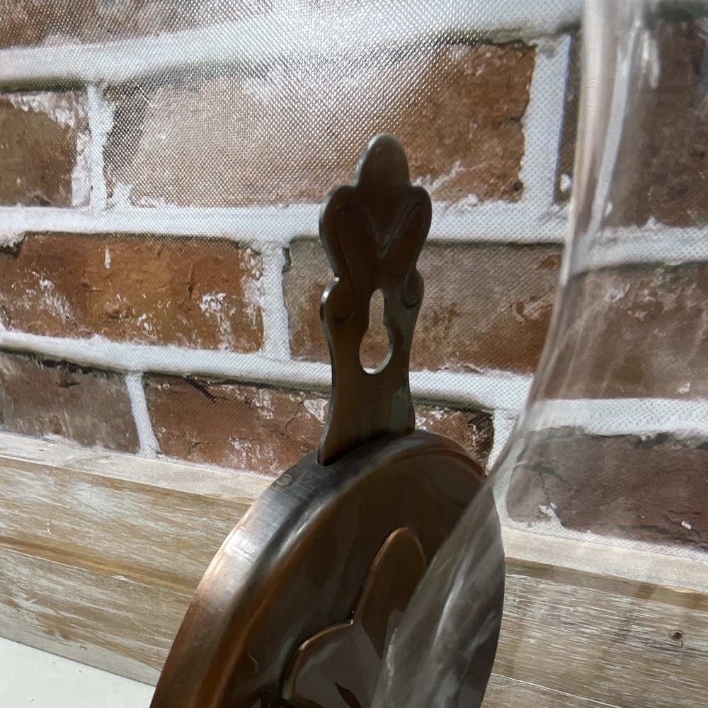 Set 2 Wall Sconce Metal & Clear Glass Hurricane Candle Holders Victorian 12in - Picture 8 of 10